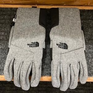 North Face women’s’ soft shell gloves, large.